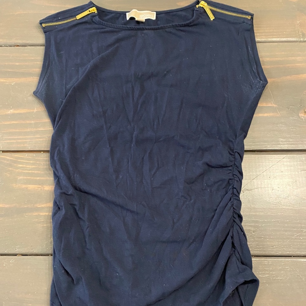 Michael Kors Short Sleeve Zipper shirt